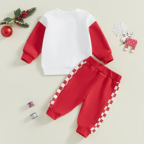 Miniatura 79 de BemeyourBBs Conjunto divertido de sudadera y pantalones de manga larga con letras divertidas para bebé niño y niño