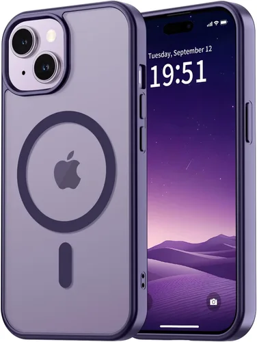 Miniatura 113 de vnnink para iPhone 12 y iPhone 12 Pro, funda de teléfono celular translúcida con protección contra caídas de grado militar, mate magnética