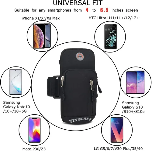 Miniatura 2 de Brazalete deportivo para correr, bolsa cruzada para teléfono celular, bolsa para cinturón para Samsung Galaxy A15 A25 A35 A55 A04e A03s A13 iPhone