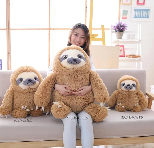 Miniatura 6 de Juguete de peluche Winsterch para niños de oso perezoso, regalo, perezoso color café de 15.7 pulgadas