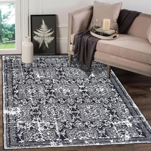Miniatura 10 de Vaukki - Alfombra de pasillo, suave y peluda, alfombra antideslizante lavable, para lavandería, cocina, granja, baño, entrada y dormitorio