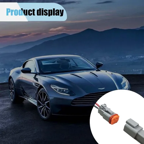 Miniatura 6 de Conector eléctrico impermeable de 2 pines Deutsch para automóvil con cable de 17 AWG, arnés de cableado de enchufe macho y hembra automotriz de 2