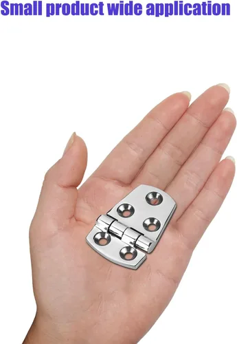 Miniatura 6 de 2 bisagras de escotilla de barco marino, de acero inoxidable, sin ruido, resistentes, 5 agujeros de 2.25 pulgadas x 1.5 pulgadas (2.244 x 1.496 in)