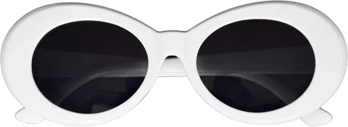 Gafas de sol de montura gruesa ovaladas retro atrevidas, lentes redondas, gafas de clout