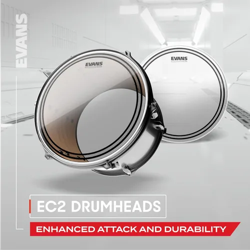 Miniatura 6 de Evans Cabezas de tambor - EC2S Clear Rock Tompack (25.4 cm, 30.5 cm, 40.6 cm)
