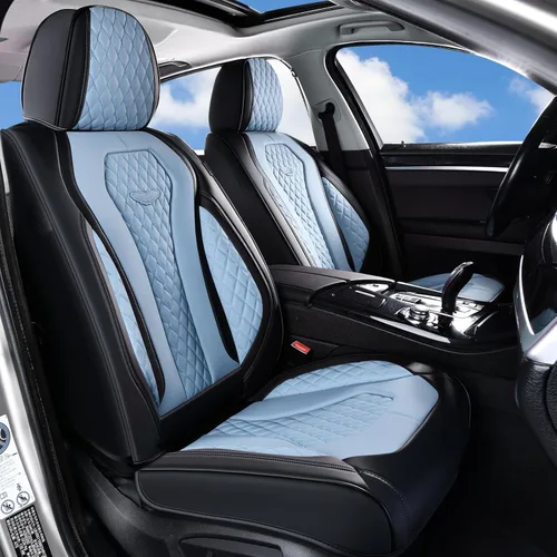Miniatura 25 de Coverado Fundas de Asiento, Fundas de Asiento de Coche para Asientos Delanteros, Funda de Asiento de Coche Roja, Fundas de Asiento de Coche Rojo