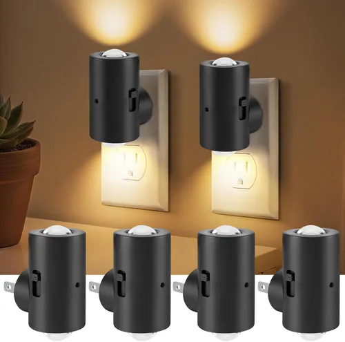 Miniatura 10 de TSEXES Paquete de 2 luces LED nocturnas enchufables a la pared, temperatura de color ajustable de 3000 K/4000 K/5000 K, control táctil, luz nocturna