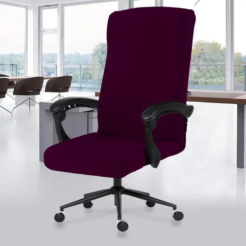 Miniatura 20 de Fundas elásticas para asiento de silla de oficina de escritorio - Funda universal de spandex para silla de computadora - Fundas removibles lavables