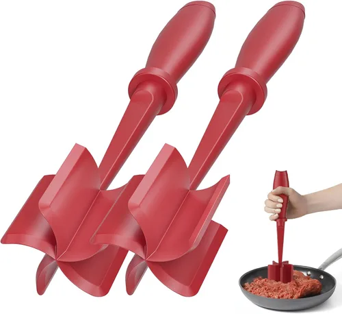 Miniatura 13 de 2 piezas de picadora de carne, molinillo de hamburguesa mejorado, picadora de carne premium resistente al calor para carne molida, herramienta