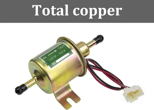 Miniatura 2 de HiQltyla Bomba de combustible eléctrica en línea universal de 24V de baja presión de servicio pesado para gas y diésel HEP-02A (3-8 PSI)