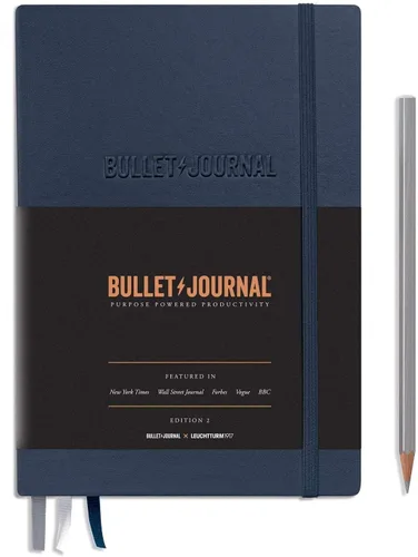 Miniatura 16 de LEUCHTTURM1917 The Official Bullet Journal Edition 2 - Cuaderno construido para BuJo, tamaño mediano A5 204 páginas de papel de 4.23 oz/m², con guía