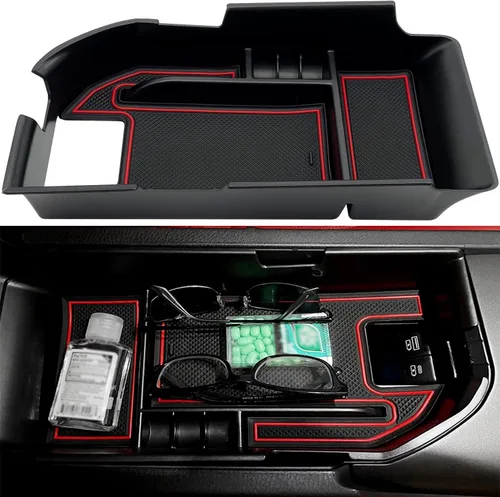 Miniatura 8 de Compatible con Camry XLE o XSE 9ª 2024 2025 y Camry LE SE 9ª 2024 2025 Organizador de Bandeja de Consola Central Accesorios (Negro)