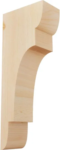 Miniatura 43 de Ekena Millwork COR04X12X12NEB00RWR 4 pulgadas de ancho x 12 pulgadas de profundidad x 12 pulgadas de alto New Brighton Rough Sawn Corbel, cedro rojo