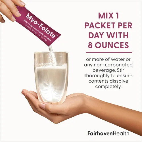 Miniatura 3 de Fairhaven Health Folato y Myo Inositol en polvo para mujeres – 1 por día, suplemento de fertilidad femenina, salud ovárica y calidad de óvulos
