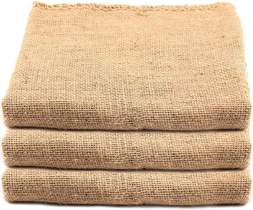 KEILEOHO Paquete de 3 bolsas de arpillera de 42 x 29 pulgadas, bolsas grandes de cultivo de yute de grado alimenticio para jardinería, bolsas de