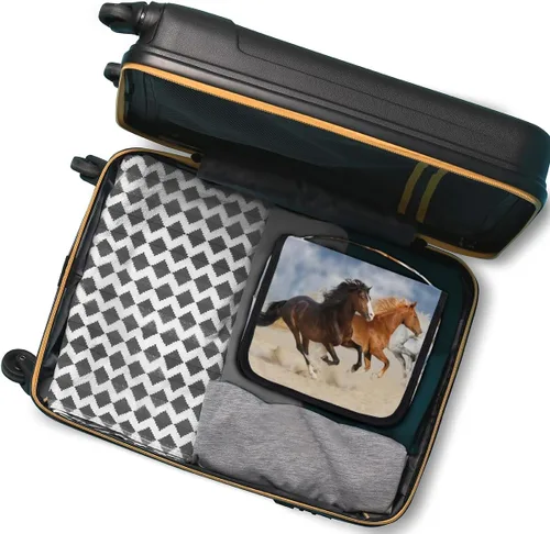 Miniatura 6 de Bardic Neceser de viaje colgante, bolsa de aseo para galope, animales de gran capacidad, bolsa de cosméticos de maquillaje, kit de aseo portátil