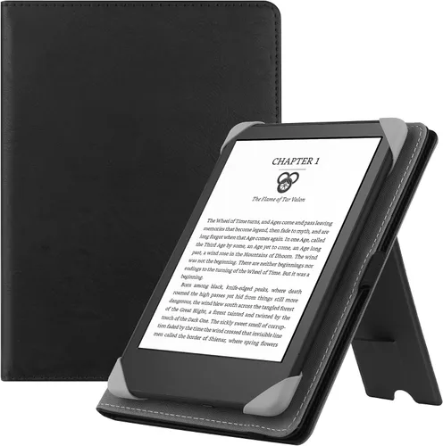 HGWALP Funda Universal para Lectores Electrónicos de 6 Pulgadas, Funda de Cuero Tipo Folio con Soporte y Correa para la Mano Compatible con Todos