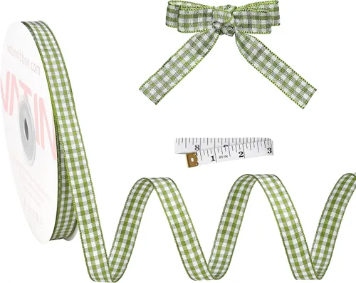 Miniatura 69 de VATIN Cinta a cuadros en blanco y negro – 3/8 pulgadas x 50 yardas, perfecta para cestas de Pascua, manualidades de primavera, envoltura de regalos