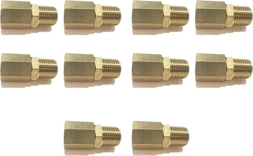 Miniatura 5 de Adaptador giratorio macho de latón 1/4" NPT combustible/aire/agua/aceite/gas WOG (Cantidad 01)