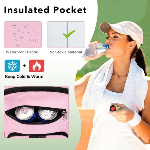 Miniatura 3 de ACESAK Mochila de Tenis Bolsa de Tenis para Mujeres Hombres - Bolsa de Tenis Capacidad para 2 Raquetas, Bádminton Squash, Paletas Pelotas Pickleball