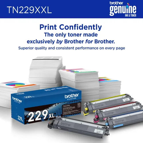 Miniatura 4 de Brother TN229XXLC - Cartucho de tóner para impresora de gran rendimiento cian, imprime hasta 4,000 páginas (1), compatible con impresoras