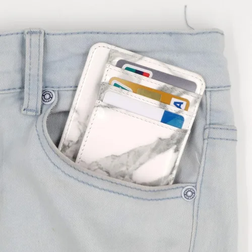Miniatura 3 de kandouren Billeteras delgadas y minimalistas de cuero RFID, cartera de bolsillo frontal, tarjetero de crédito para hombres y mujeres, clip