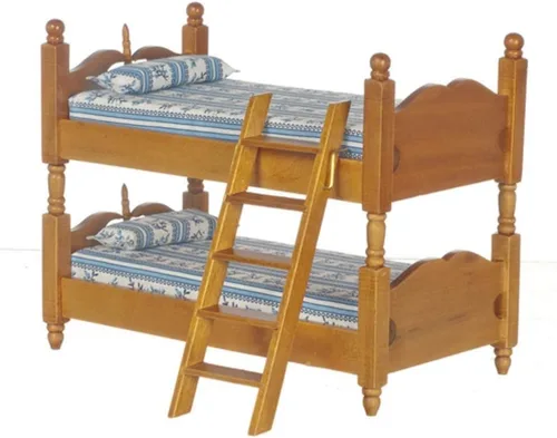 Litera en miniatura con escalera para casa de muñecas