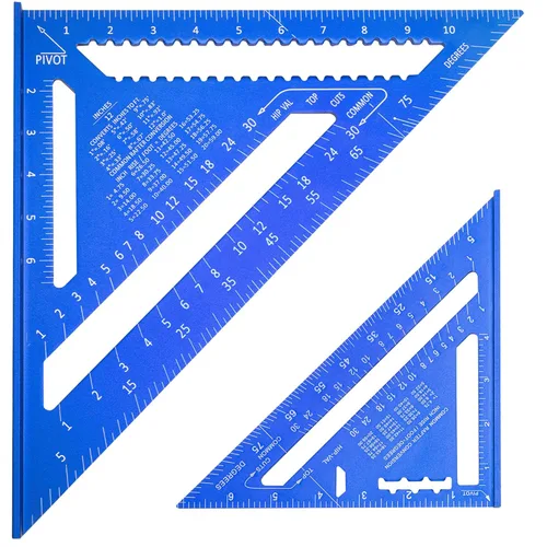 Miniatura 16 de Beslands Escuadra de Viga de 7 pulgadas con Nivel, Regla Triangular de Metal de Aluminio Escuadra de Carpintero Herramienta de Trazado para Negro