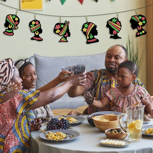 Miniatura 6 de Cinrobiye Juego de 24 juegos de manualidades de lámina Juneteenth, Día de la Libertad, actividades en el aula, sin ensuciar, suministros de arte