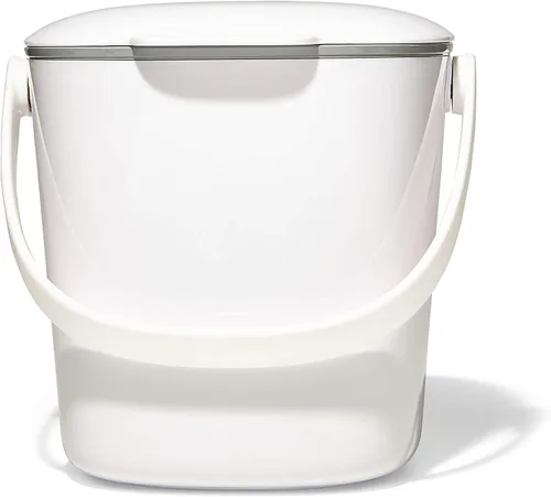 Miniatura 9 de OXO OXO Good Grips - Cubo de basura para compost (1,75 galones/6,62 L)., Blanco/Gris