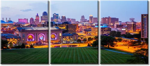 Miniatura 35 de San Antonio Sundown - Impresión en lienzo, paisaje de ciudad de pared grande, paisaje urbano extra grande de Texas, impresión de pared de horizonte