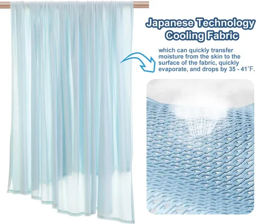 Miniatura 2 de LLanCL Mantas refrescantes para personas que duermen con calor – Manta de cama extremadamente fina para verano, mantas frías ligeras, sábana fresca
