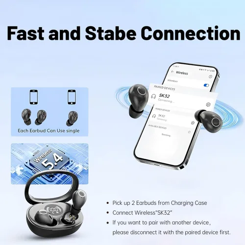 Miniatura 3 de Mini Invisible Sleep Wireless Bluetooth Headphones,Mini Invisible Silicone Sleep Earbuds for Side Sleepers,Invisible Headphones, Bluetooth Headset