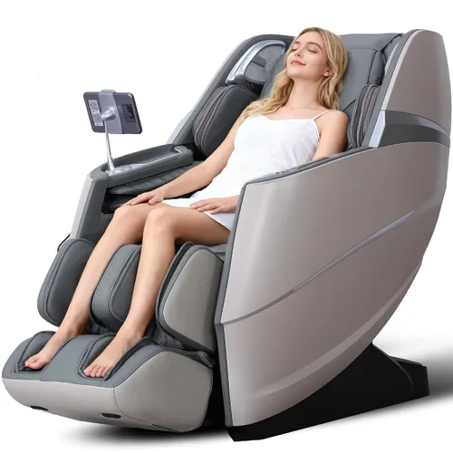 Miniatura 10 de Silla de masaje 4D: Silla de masaje de gravedad cero de cuerpo completo, silla de pista SL de cuerpo completo, color negro