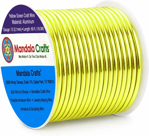 Miniatura 305 de Mandala Crafts - Alambre de aluminio anodizado de 8 calibre para hacer joyas - 9.75 m de alambre flexible negro colorido - Flexible para bonsái