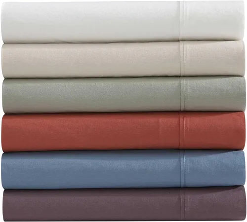 Miniatura 7 de Eddie Bauer - Juego de sábanas individuales, juego de ropa de cama de percal lavado con bolsillos profundos, súper suave, 100% algodón de lujo