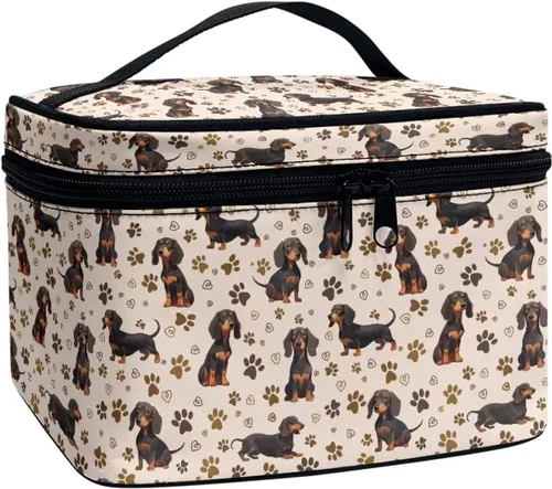 Miniatura 31 de 60S Groovy Hippie Flower Pink Pattern Travel Makeup Bags for Women Portable Tote Cosmetic Case with Carry Handle Toiletry Accessories Storage