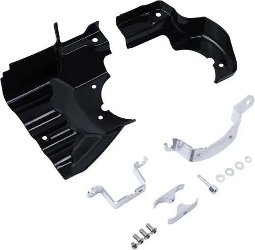 Miniatura 6 de TCT-MOTORPARTS Cubierta de interfaz de transmisión de motor negra para Harley Softail Deluxe FXST FXSTC 2007-2017