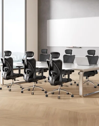 Miniatura 10 de Sihoo - Silla de oficina ergonómica, silla de escritorio con respaldo alto, reposacabezas ajustable con reposabrazos 2D, soporte lumbar y ruedas