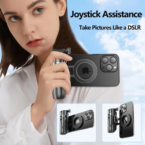 Miniatura 5 de Mag-Safe - Mini palo magnético para selfie, 4 en 1, pequeño trípode portátil de bolsillo para iPhone/Android, con clip de teléfono extraíble