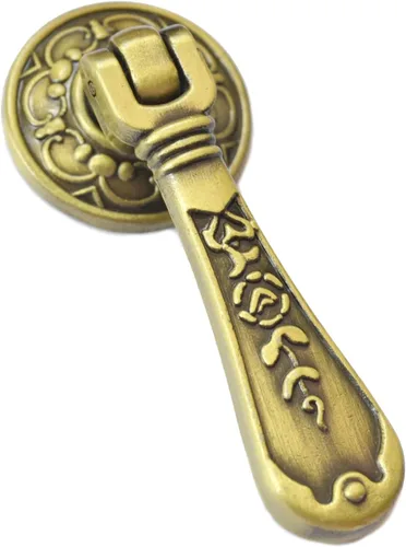 4 tiradores de bronce para cajones, manijas decorativas vintage, pomos de latón antiguo, tiradores de cobre retro de un solo agujero con tornillo