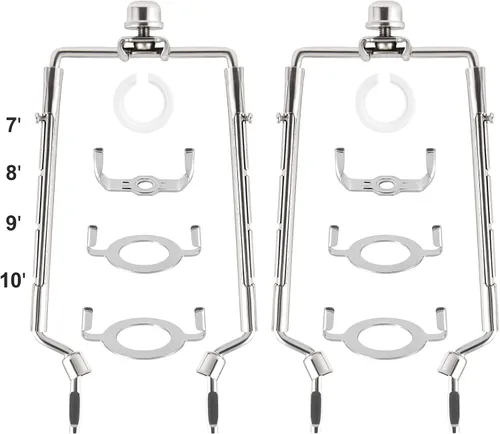 Miniatura 7 de Soporte de arpa de pantalla de lámpara de 7, 8, 9, 10 pulgadas, kit de arpa de lámpara ajustable, compatible con estándar IP 3/8, E14, E26, E27