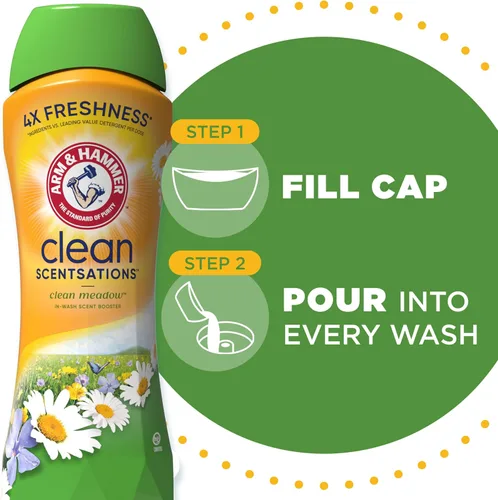 Miniatura 6 de Arm & Hammer Scentsationse limpio en lavado olor booster - prado limpio, 24 oz
