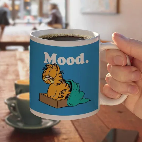 Miniatura 4 de Garfield Mood - Taza de café de cerámica, tazas de regalo novedosas para café, té y bebidas calientes, 11 onzas, color blanco
