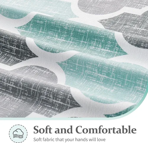 Miniatura 4 de Beauoop Paquete de 2 fundas de almohada para sofá, cama, sofá, casa rural, estampado de doble cara, patrón geométrico colorido enrejado marroquí
