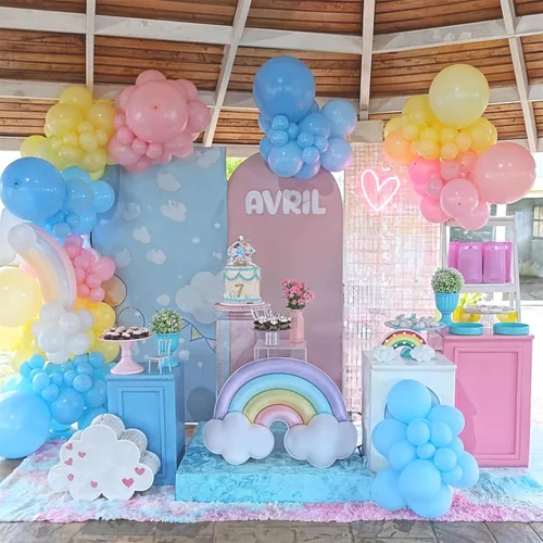 Miniatura 8 de Globos pastel, 12 pulgadas, 35 globos, látex rosa claro, azul, amarillo, blanco, multicolor, niños, graduación, Pascua, boda, fiesta arcoíris