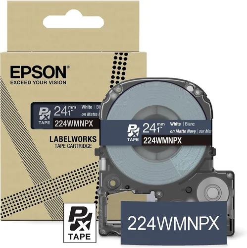 Miniatura 19 de Epson LABELWORKS 224BMBEPX Cartucho de Cinta de PET (Poliéster) Genuino - Negro sobre Beige Mate Cinta de Etiquetadora para Manualidades