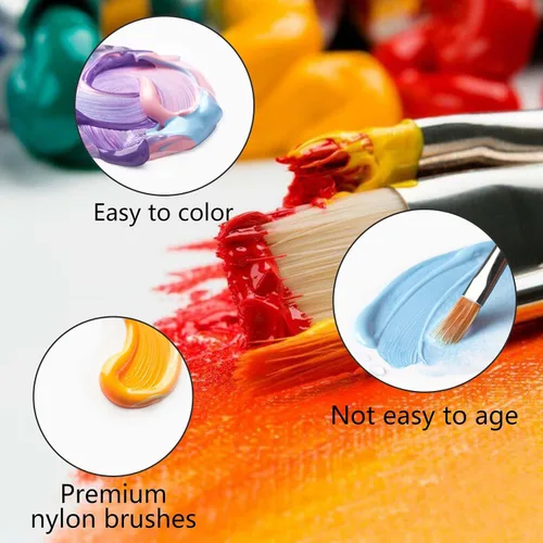 Miniatura 4 de Kaliosy Kit de pintura por números para adultos pueblos pequeños, pintura al óleo, paisajes sobre lienzo, pintura con pinceles, acrílico
