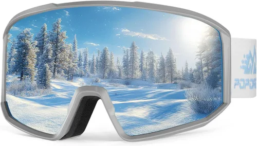 Miniatura 13 de Gafas de esquí OTG, 100% Protección UV, Antiempañamiento, Lentes polarizadas para esquí y snowboard para hombres, mujeres y adultos