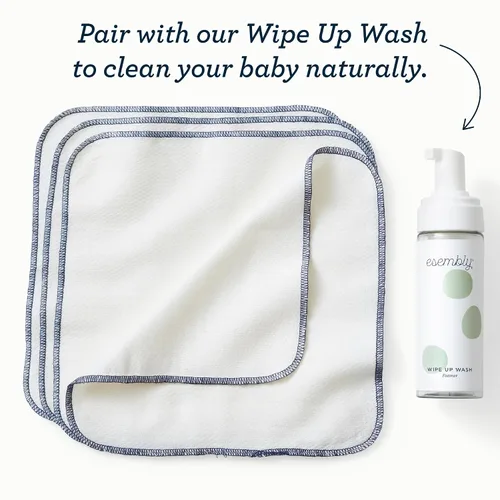 Miniatura 5 de Esembly Wipe Ups, toallitas reutilizables de algodón orgánico, paño lavable suave y resistente, tamaño único, paquete de 2 x 12 (24 toallitas)